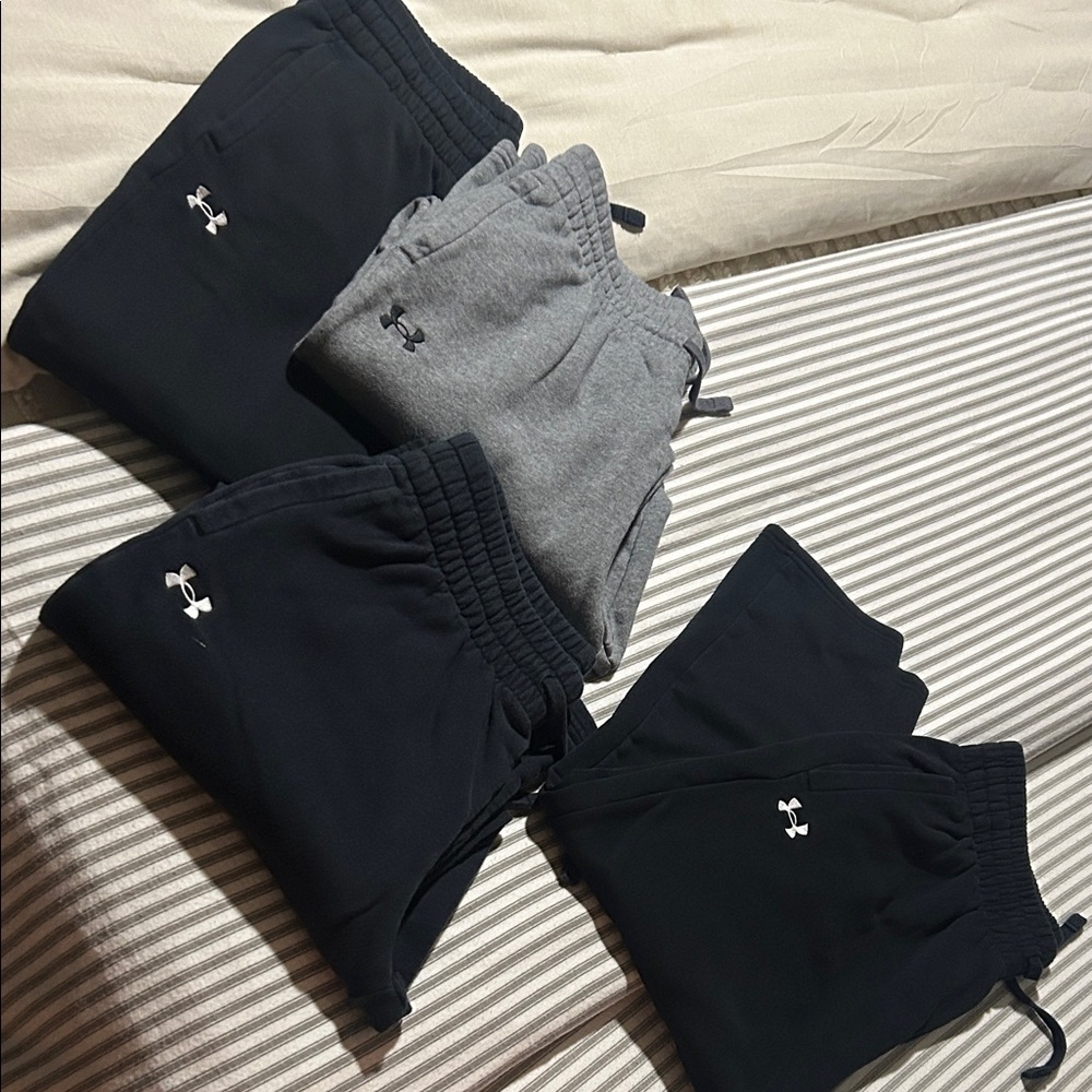 Women’s Under Armour Black and Gray Sweatpants Set